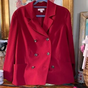 Coldwater Creek Red double-breasted blazer jacket - SZ 16-18, 1X